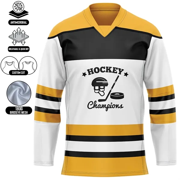 Sublimated Men's Ice Hockey Jersey-Birdseye Mesh - Sublimated Men's Ice Hockey Jersey-Birdseye Mesh - Image 0 of 1