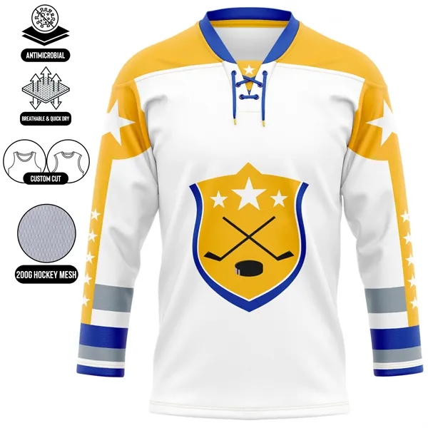 Men's Ice Hockey Jersey with Lace Collar - Men's Ice Hockey Jersey with Lace Collar - Image 0 of 2