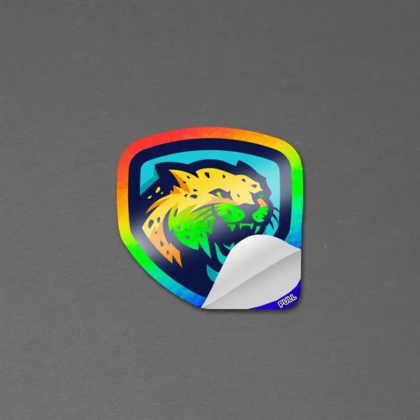 Custom Vinyl Die Cut Holographic Sticker 6mil
