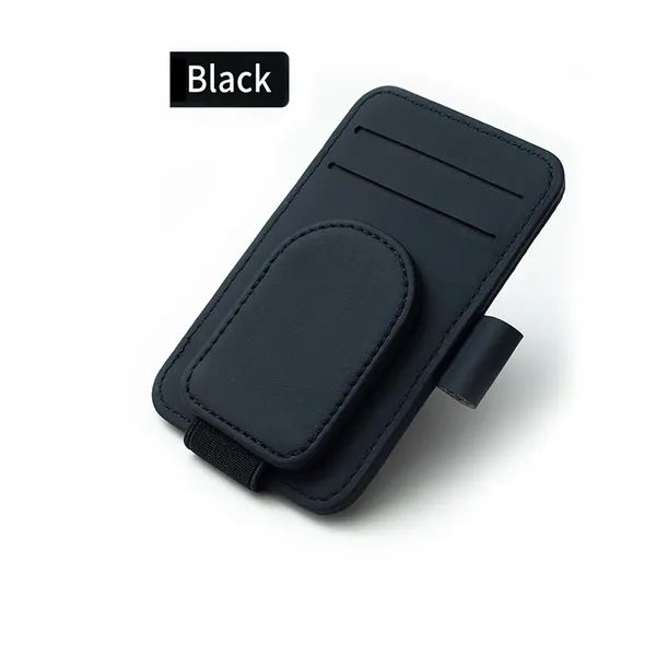 Leather Sunglasses Holder Auto Visor Accessories for Car - Leather Sunglasses Holder Auto Visor Accessories for Car - Image 3 of 6