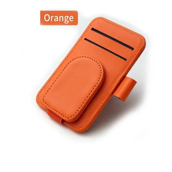 Leather Sunglasses Holder Auto Visor Accessories for Car - Leather Sunglasses Holder Auto Visor Accessories for Car - Image 6 of 6