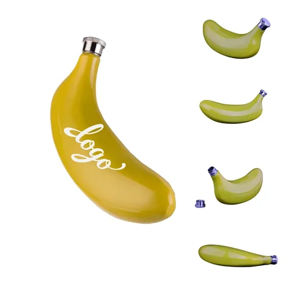Banana-Shaped Stainless Steel Flask - Banana-Shaped Stainless Steel Flask - Image 0 of 2