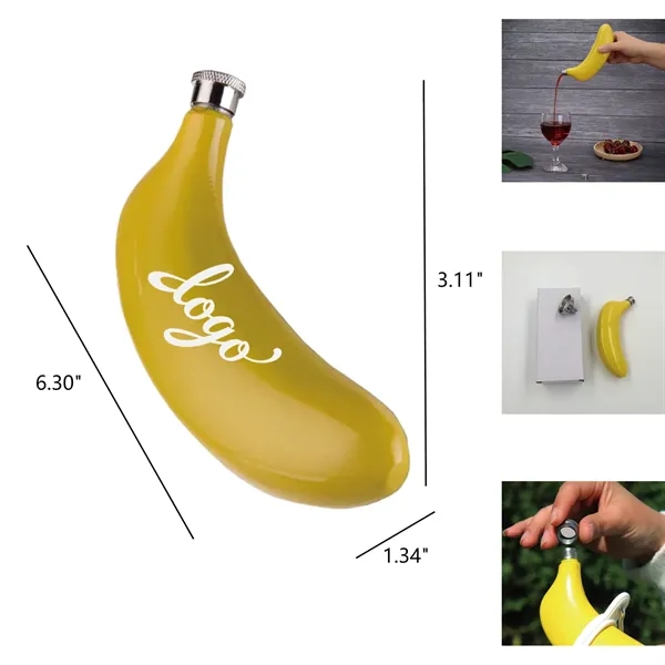 Banana-Shaped Stainless Steel Flask - Banana-Shaped Stainless Steel Flask - Image 1 of 2
