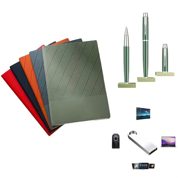 Executive Gift Set - PU Leather Notebook, Pen&8GB USB Drive - Executive Gift Set - PU Leather Notebook, Pen&8GB USB Drive - Image 1 of 15