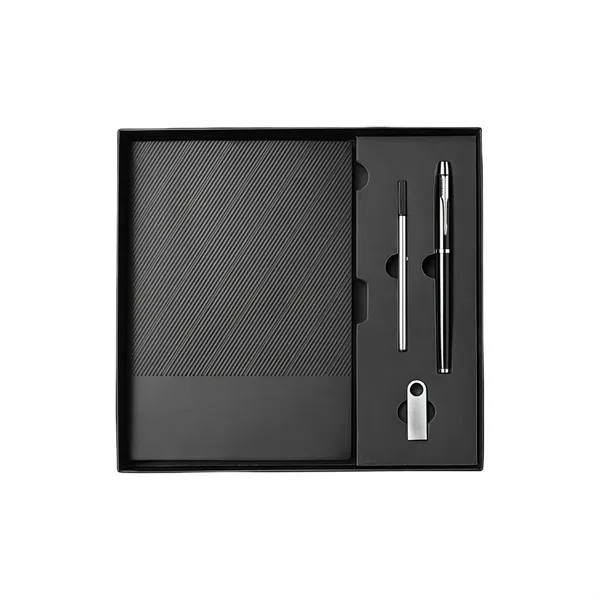 Executive Gift Set - PU Leather Notebook, Pen&8GB USB Drive - Executive Gift Set - PU Leather Notebook, Pen&8GB USB Drive - Image 12 of 15