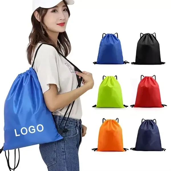 Promotional Gift Custom Logo Drawstring Backpack Bags - Promotional Gift Custom Logo Drawstring Backpack Bags - Image 2 of 5