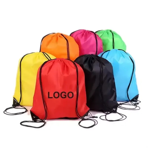 Promotional Gift Custom Logo Drawstring Backpack Bags - Promotional Gift Custom Logo Drawstring Backpack Bags - Image 3 of 5