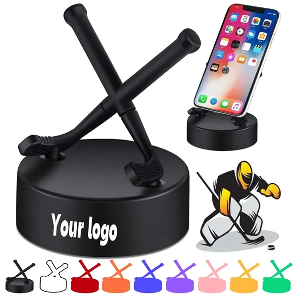 Custom Hockey Puck Phone Stand - Custom Hockey Puck Phone Stand - Image 0 of 2