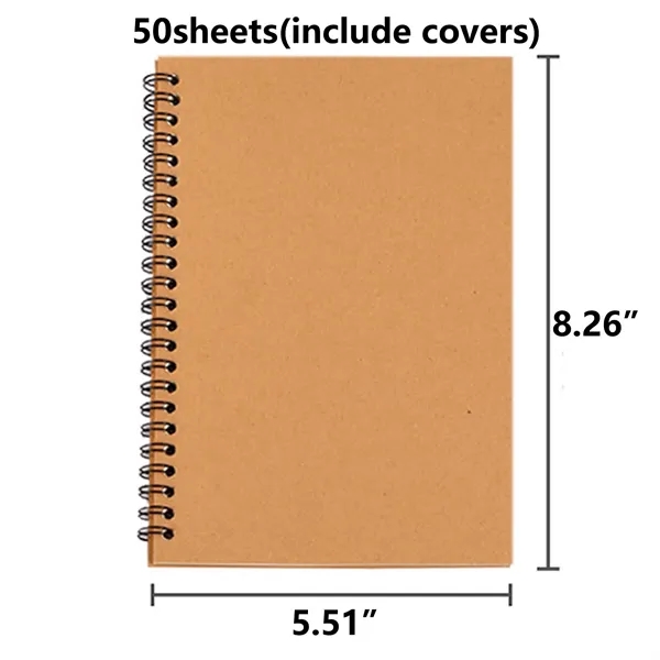A5 Kraft Cover Spiral Office Portable Calendar Notebook - A5 Kraft Cover Spiral Office Portable Calendar Notebook - Image 1 of 2