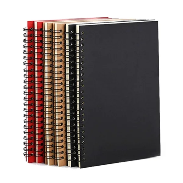 A5 Kraft Cover Spiral Office Portable Calendar Notebook - A5 Kraft Cover Spiral Office Portable Calendar Notebook - Image 2 of 2