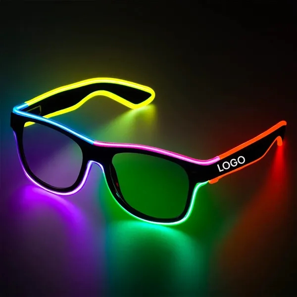 Rave LED Glasses Neon Multi Color Glow in the Dark EDM - Rave LED Glasses Neon Multi Color Glow in the Dark EDM - Image 0 of 3