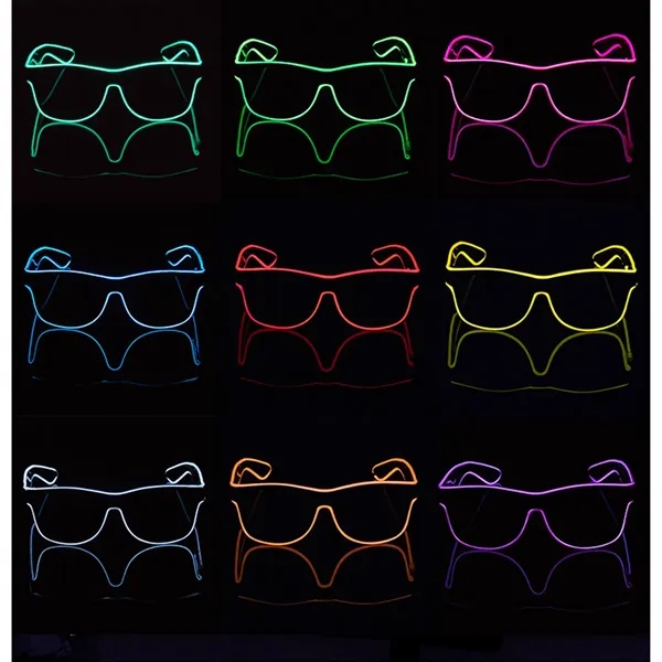 Rave LED Glasses Neon Multi Color Glow in the Dark EDM - Rave LED Glasses Neon Multi Color Glow in the Dark EDM - Image 2 of 3