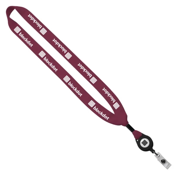 3/4" Cotton Lanyard with Retractable Zip Cord - 3/4" Cotton Lanyard with Retractable Zip Cord - Image 10 of 10