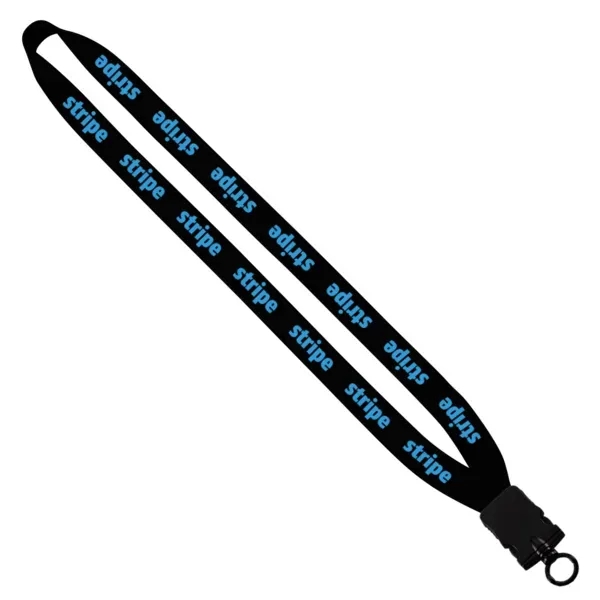 3/4" Cotton Lanyard w/ Plastic Snap-Buckle Release & O-Ring