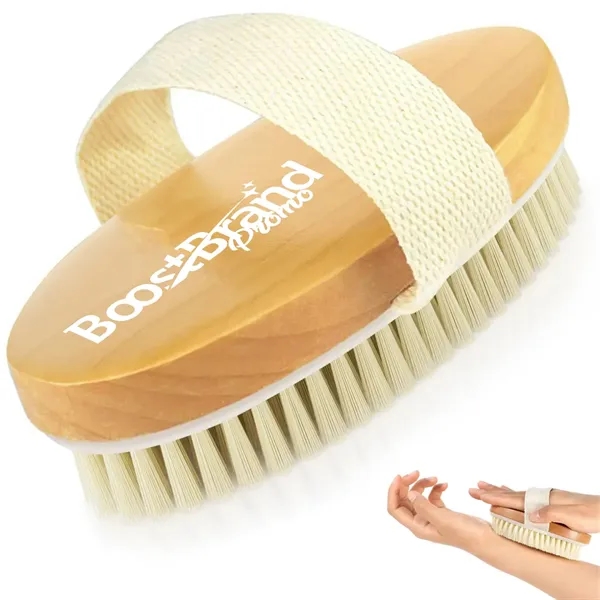 Natural Bristle Dry Body Brush with Strap - Natural Bristle Dry Body Brush with Strap - Image 0 of 5