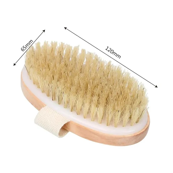 Natural Bristle Dry Body Brush with Strap - Natural Bristle Dry Body Brush with Strap - Image 1 of 5