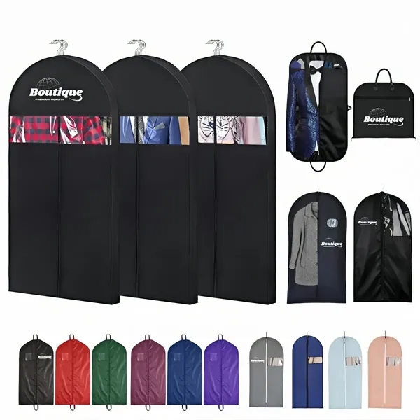 Custom Non Woven Garment Bag With Handle And Zipper Closure - Custom Non Woven Garment Bag With Handle And Zipper Closure - Image 0 of 5
