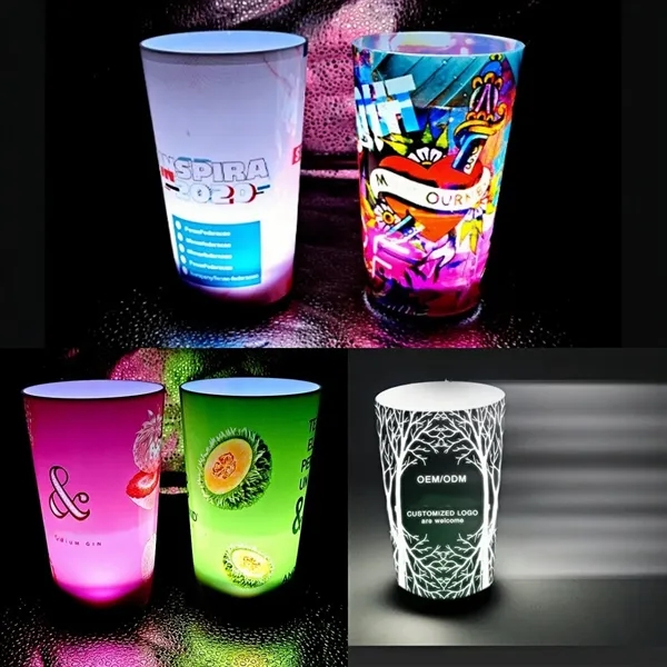 14 Oz Custom LED Glow Cup with Flashing Lights for Events - 14 Oz Custom LED Glow Cup with Flashing Lights for Events - Image 4 of 4