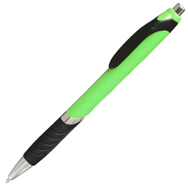 Clickable Rubber Grip Plastic Ballpoint Pens - Clickable Rubber Grip Plastic Ballpoint Pens - Image 5 of 12