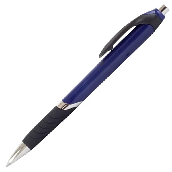 Clickable Rubber Grip Plastic Ballpoint Pens - Clickable Rubber Grip Plastic Ballpoint Pens - Image 6 of 12