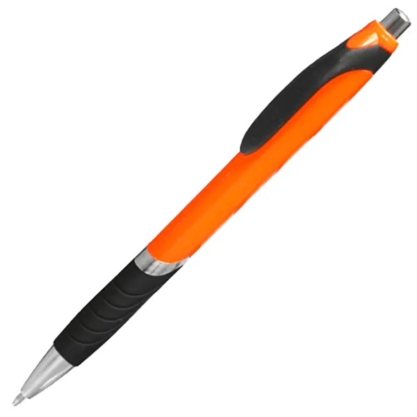 Clickable Rubber Grip Plastic Ballpoint Pens - Clickable Rubber Grip Plastic Ballpoint Pens - Image 7 of 12