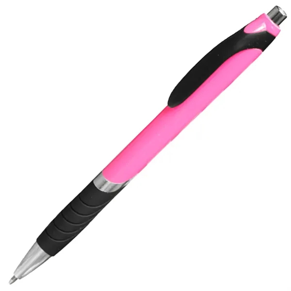 Clickable Rubber Grip Plastic Ballpoint Pens - Clickable Rubber Grip Plastic Ballpoint Pens - Image 8 of 12