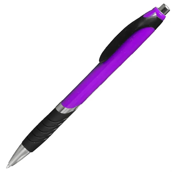 Clickable Rubber Grip Plastic Ballpoint Pens - Clickable Rubber Grip Plastic Ballpoint Pens - Image 9 of 12
