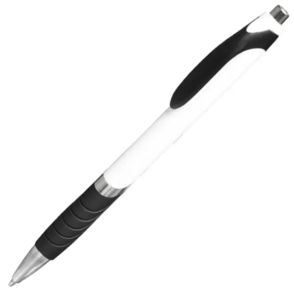 Clickable Rubber Grip Plastic Ballpoint Pens - Clickable Rubber Grip Plastic Ballpoint Pens - Image 11 of 12