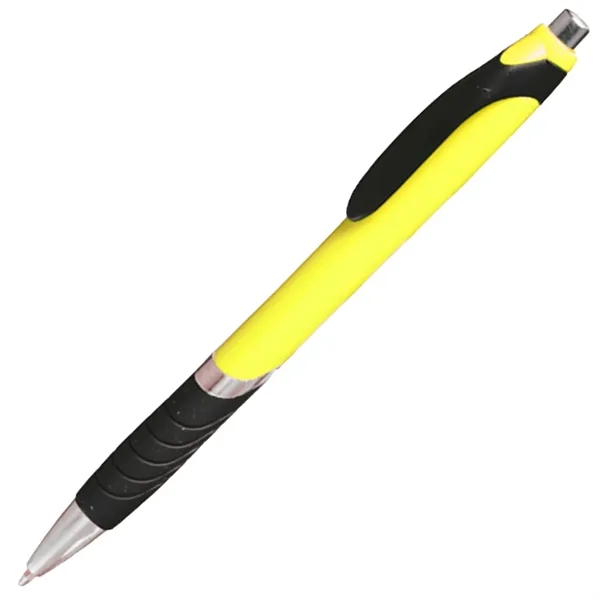 Clickable Rubber Grip Plastic Ballpoint Pens - Clickable Rubber Grip Plastic Ballpoint Pens - Image 12 of 12