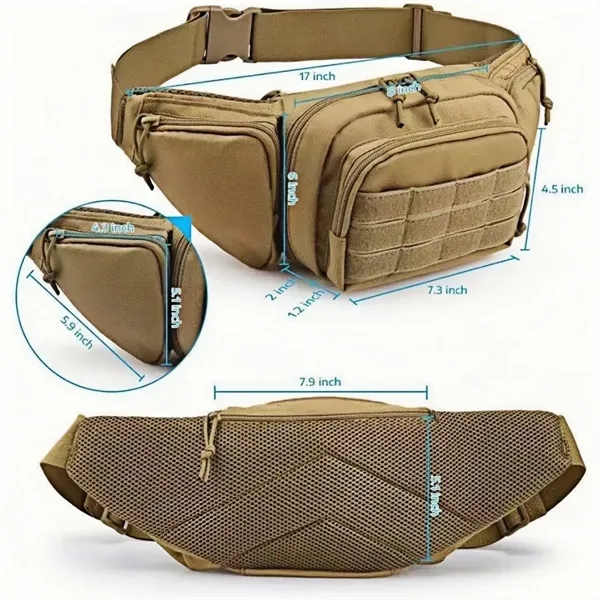 Tactical Waist Pack Multi Pocket Outdoor Utility Bag - Tactical Waist Pack Multi Pocket Outdoor Utility Bag - Image 1 of 8