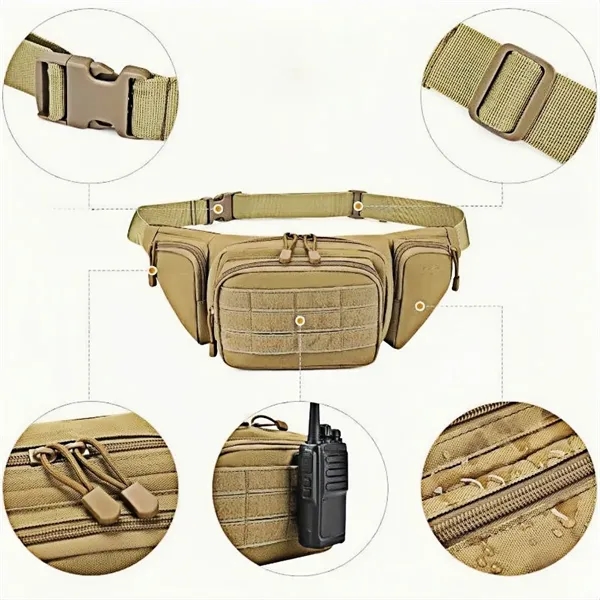 Tactical Waist Pack Multi Pocket Outdoor Utility Bag - Tactical Waist Pack Multi Pocket Outdoor Utility Bag - Image 3 of 8
