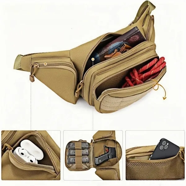 Tactical Waist Pack Multi Pocket Outdoor Utility Bag - Tactical Waist Pack Multi Pocket Outdoor Utility Bag - Image 4 of 8