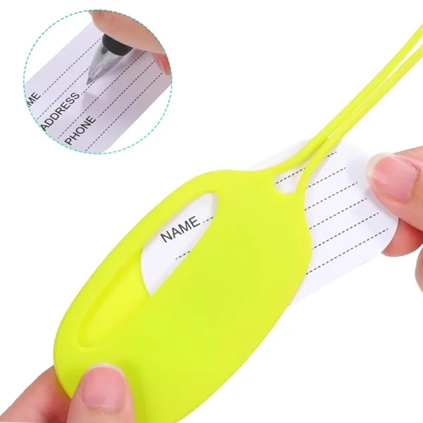 Silicone Luggage Tags with ID Card - Silicone Luggage Tags with ID Card - Image 4 of 6