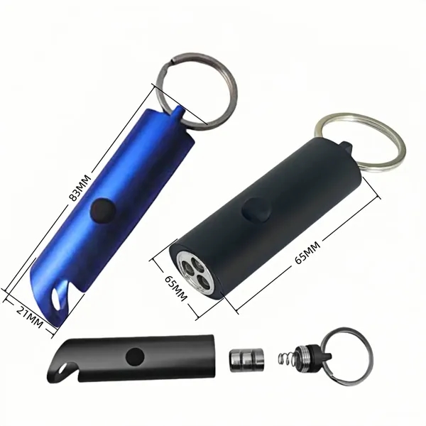 Multi Function LED Keychain Flashlight Aluminum Bright Beam - Multi Function LED Keychain Flashlight Aluminum Bright Beam - Image 1 of 3