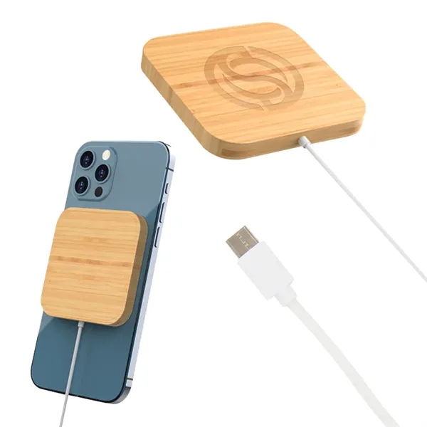 Mag Max Bamboo Magnetic Wireless Charger 2.0 - Mag Max Bamboo Magnetic Wireless Charger 2.0 - Image 2 of 2