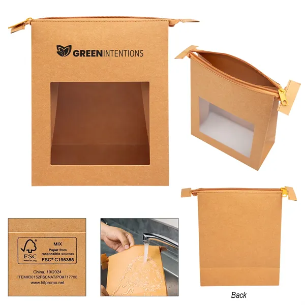 Kraft Paper Zippered Pouch - Kraft Paper Zippered Pouch - Image 1 of 2