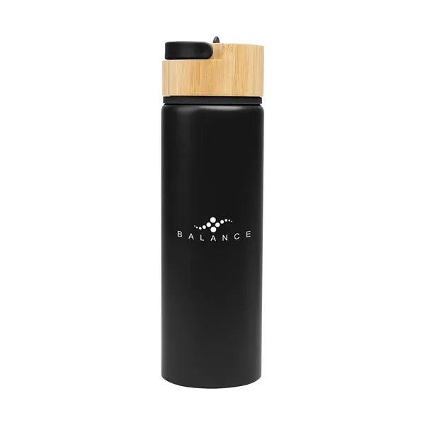 27 Oz. Ellis Recycled Aluminum Bottle With Bamboo Lid - 27 Oz. Ellis Recycled Aluminum Bottle With Bamboo Lid - Image 2 of 25