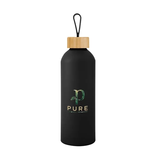 Custom 25 Oz. Blaire Recycled Aluminum Bottle With Bamboo Lid An...