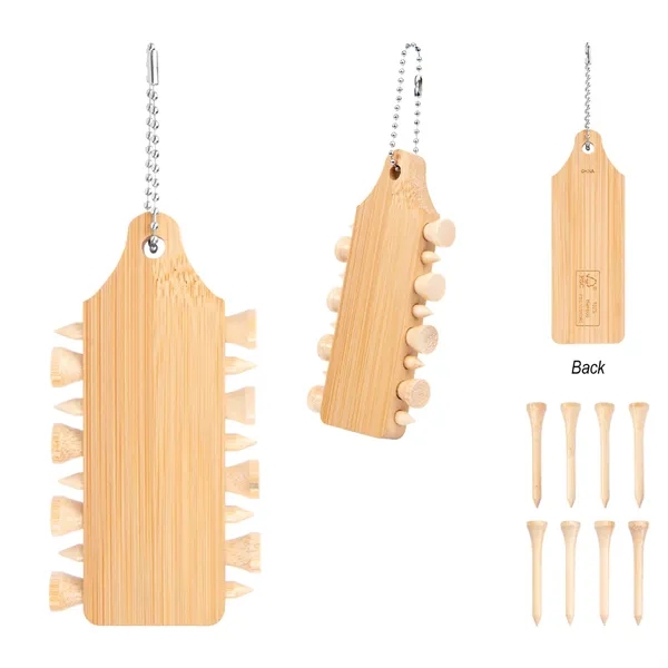 Bamboo Golf Tee Set Keychain - Bamboo Golf Tee Set Keychain - Image 2 of 3