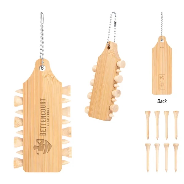 Bamboo Golf Tee Set Keychain - Bamboo Golf Tee Set Keychain - Image 3 of 3