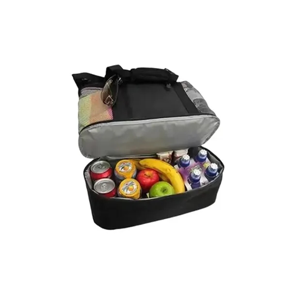 2-in-1 Mesh Tote Beach Bag With Cooler - 2-in-1 Mesh Tote Beach Bag With Cooler - Image 1 of 2