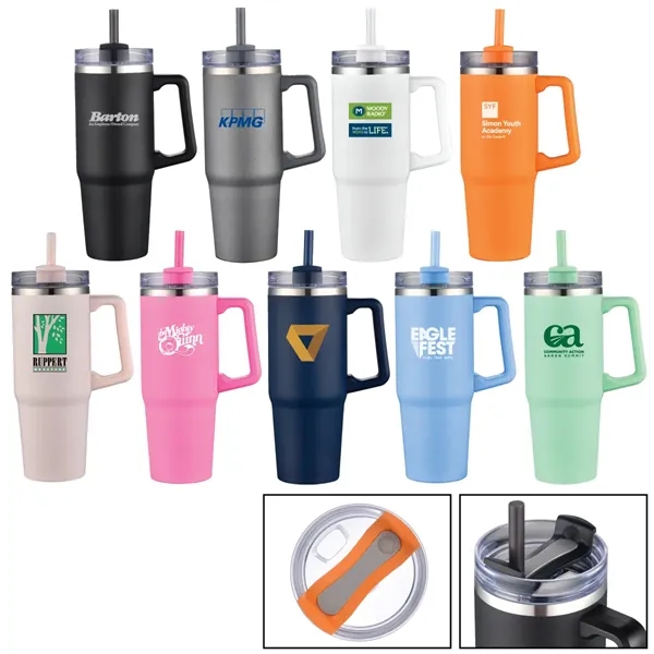 Argus 30 oz. Vacuum Insulated Tumbler Mug w/ Handle - Argus 30 oz. Vacuum Insulated Tumbler Mug w/ Handle - Image 0 of 14