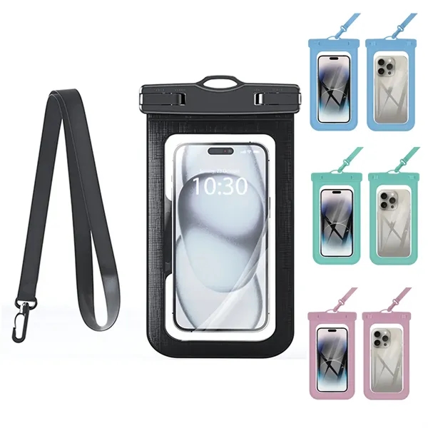 Snap Closure Transparent Waterproof Phone Pouch