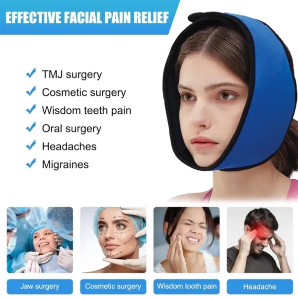 Wrap with Gel Pack for Jaw Pain Relief - Wrap with Gel Pack for Jaw Pain Relief - Image 2 of 3
