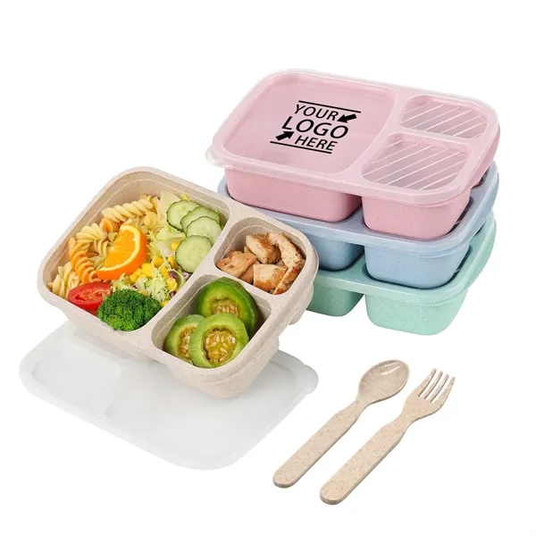 Wheat Straw Bento Lunch Box Containers - Wheat Straw Bento Lunch Box Containers - Image 0 of 1
