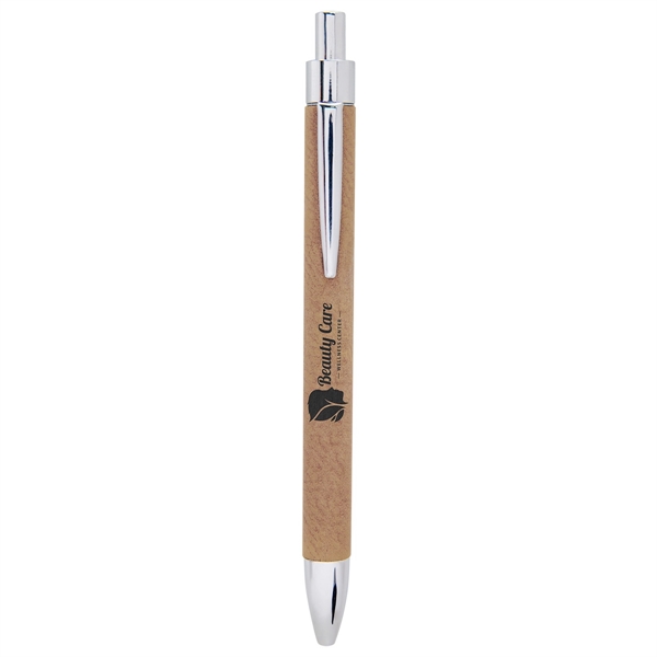 Light Brown Laserable Leatherette Pen - Light Brown Laserable Leatherette Pen - Image 0 of 1