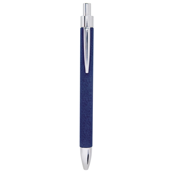 Blue Laserable Leatherette Pen - Blue Laserable Leatherette Pen - Image 1 of 1