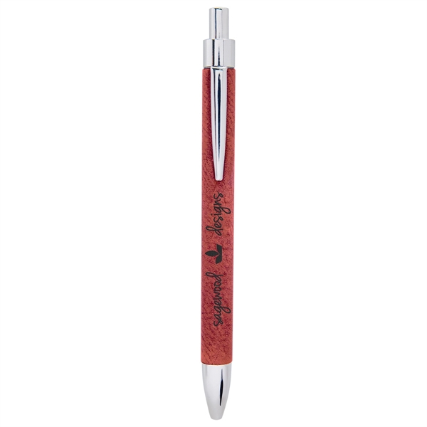 Rose Laserable Leatherette Pen - Rose Laserable Leatherette Pen - Image 0 of 1
