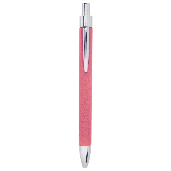 Pink Laserable Leatherette Pen - Pink Laserable Leatherette Pen - Image 1 of 1