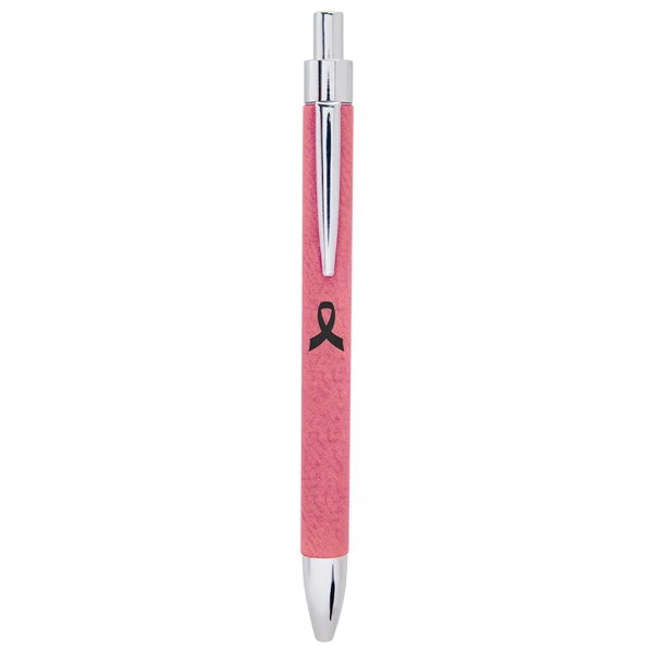 Pink Laserable Leatherette Pen - Pink Laserable Leatherette Pen - Image 0 of 1